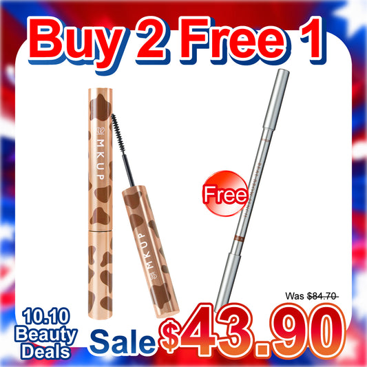 MKUP Really Long Big Eye Mascara x2【Free】Fast Precision Eyebrow Pencil