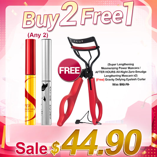 MKUP (AFTER HOURS All-Night Zero-Smudge Lengthening Mascara / Super Lengthening Mesmerizing Power Mascara) Pick one【Free】Gravity Defying Eyelash Curler
