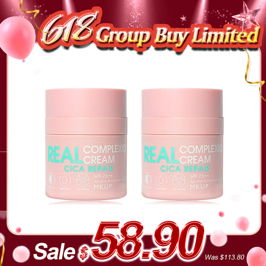 MKUP Super Coverage Real Complexion Cream SPF 23 30ML x2