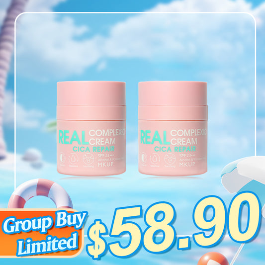 MKUP Super Coverage Real Complexion Cream SPF 23 30ML x2