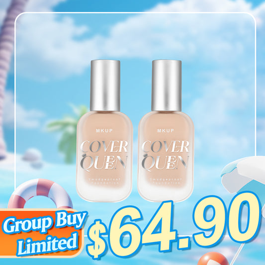 MKUP Cover Queen Smudgeproof Foundation x2