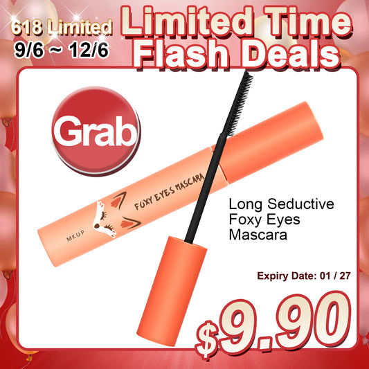 MKUP Long Seductive Foxy Eyes Mascara | Limited Time Flash Deals