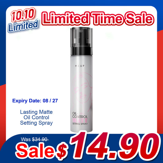 MKUP Lasting Matte Oil Control Setting Spray | Limited Time Flash Sale