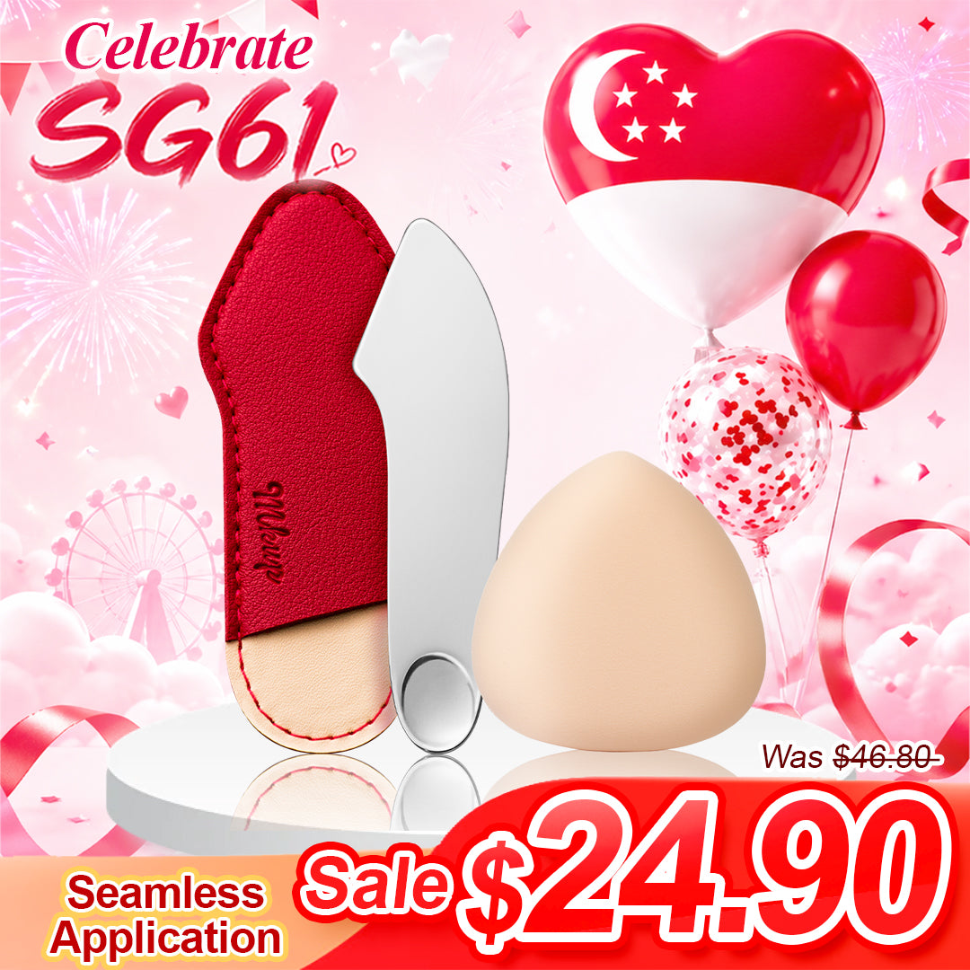 MKUP Flawless Foundation Spatula + Bouncy Foundation Cushion | Limited Time Flash Sale