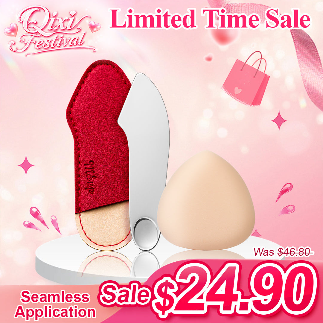 MKUP Flawless Foundation Spatula + Bouncy Foundation Cushion | Limited Time Flash Sale