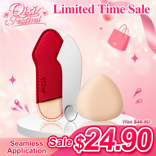 MKUP Flawless Foundation Spatula + Bouncy Foundation Cushion | Limited Time Flash Sale