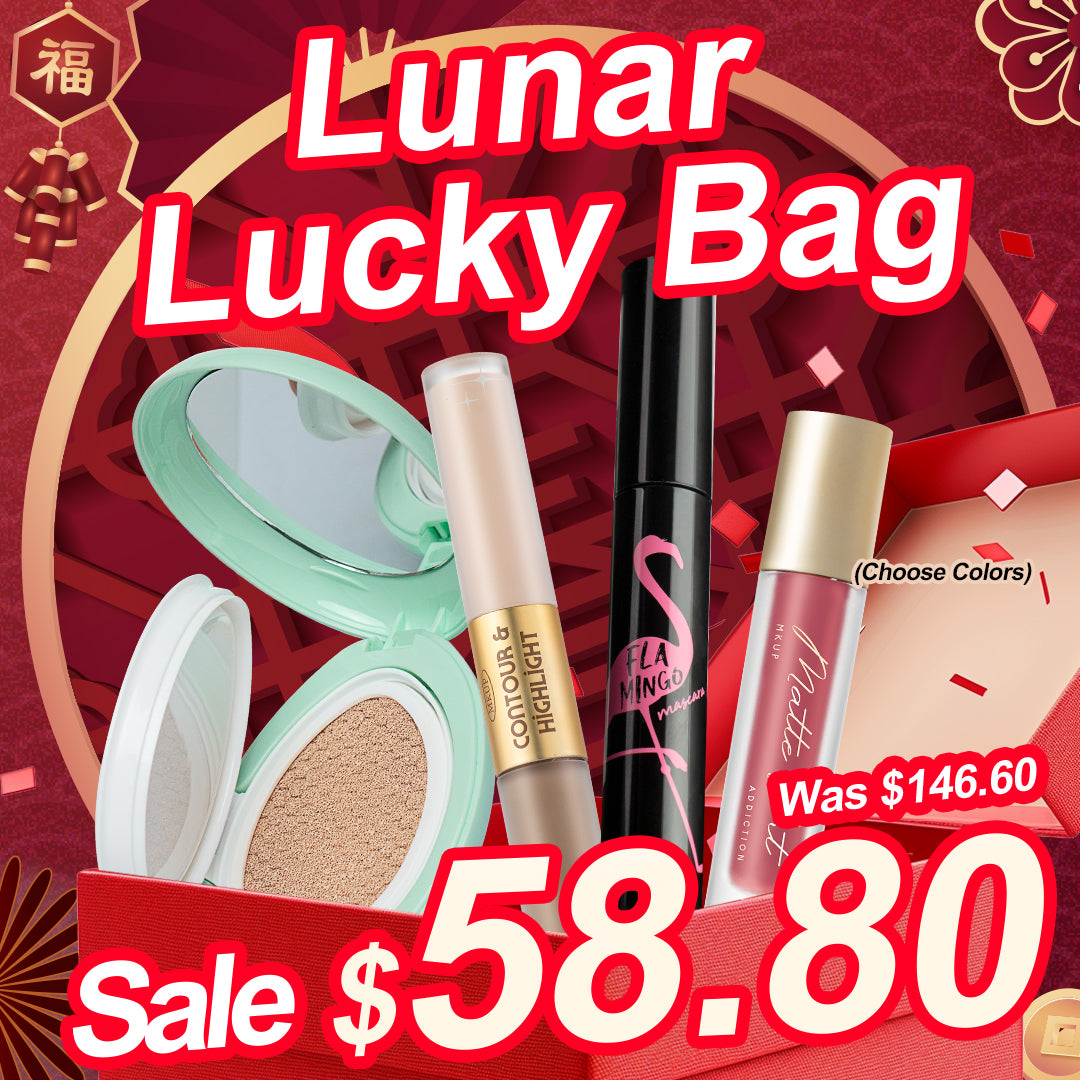 MKUP Poreless Matte Oil Control Cushion + Contour Highlighter + Flamingo Mascara + Matte Tint (6 Colors)