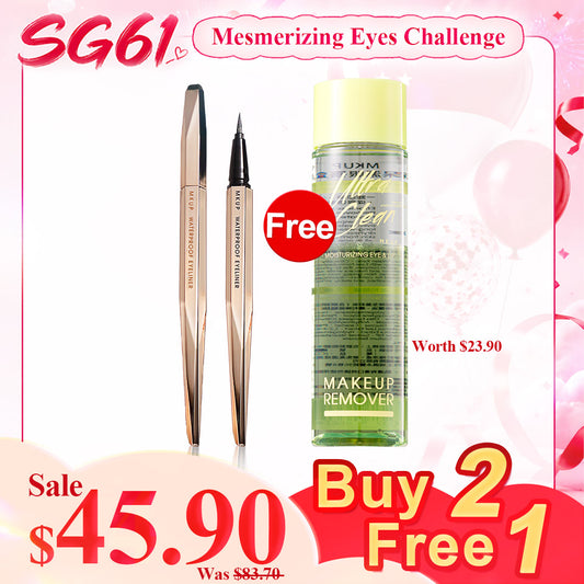 MKUP Extreme Smudgeproof Eyeliner x2【Free】Ultra-Clean Moisturizing Eye & Lip Makeup Remover