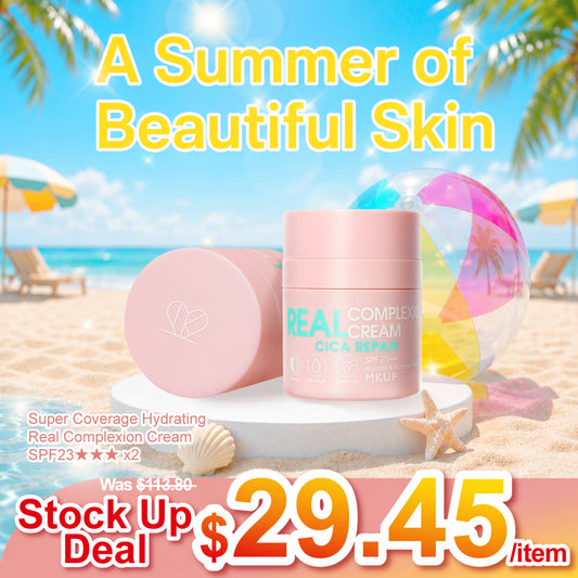 MKUP Super Coverage Real Complexion Cream SPF 23 30ML x2
