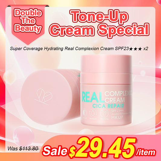 MKUP Super Coverage Real Complexion Cream SPF 23 30ML x2