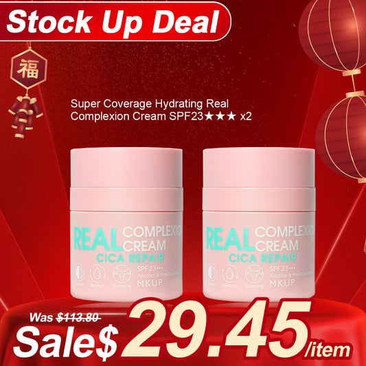 MKUP Super Coverage Real Complexion Cream SPF 23 30ML x2
