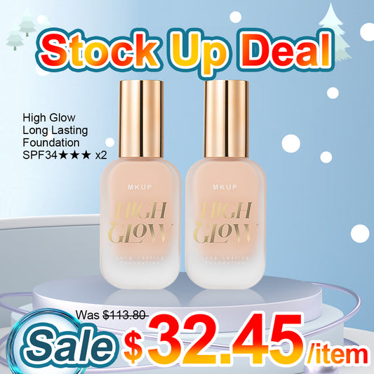MKUP ( Cover Queen Smudgeproof Foundation SPF34★★★ / High Glow Long Lasting Foundation SPF34★★★ ) Pick Two