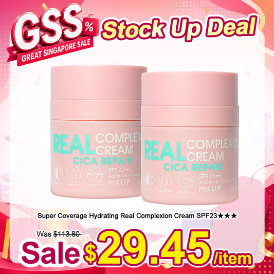 MKUP Super Coverage Real Complexion Cream SPF 23 30ML x2