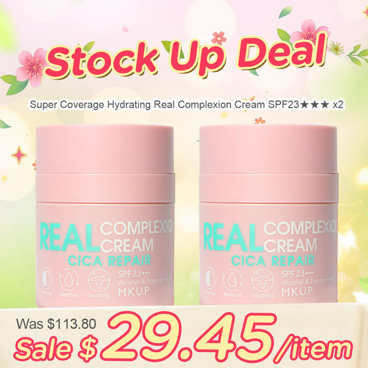 MKUP Super Coverage Real Complexion Cream SPF 23 30ML x2