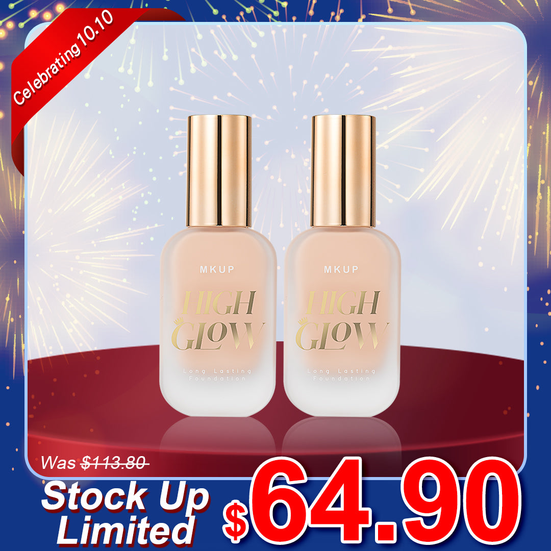 MKUP ( Cover Queen Smudgeproof Foundation SPF34★★★ / High Glow Long Lasting Foundation SPF34★★★ ) Pick Two