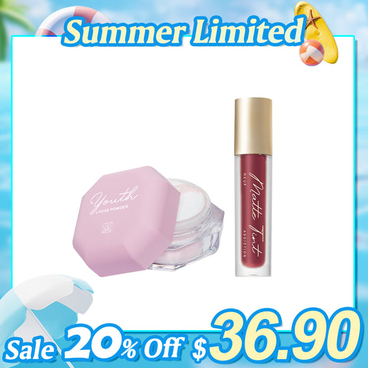 MKUP Matte Tint + Youth Perfecting Skin Blurring Powder