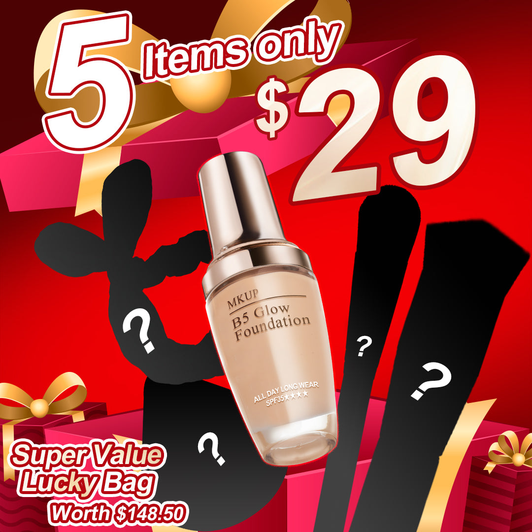 MKUP B5 Glow Foundation SPF35★★★★ 【Limited Sales | Super Value Beauty Lucky Bag – 5-Piece Set】